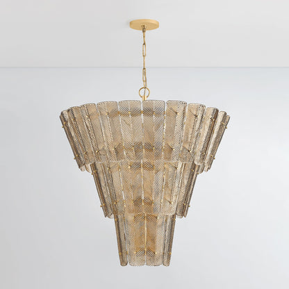 Vetaemond Chandelier Steel & Cast Glass 28.75"D