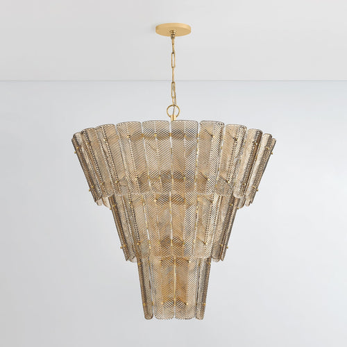 Vetaemond Chandelier Steel & Cast Glass 28.75"D
