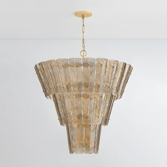 Vetaemond Chandelier Steel & Cast Glass 28.75"D