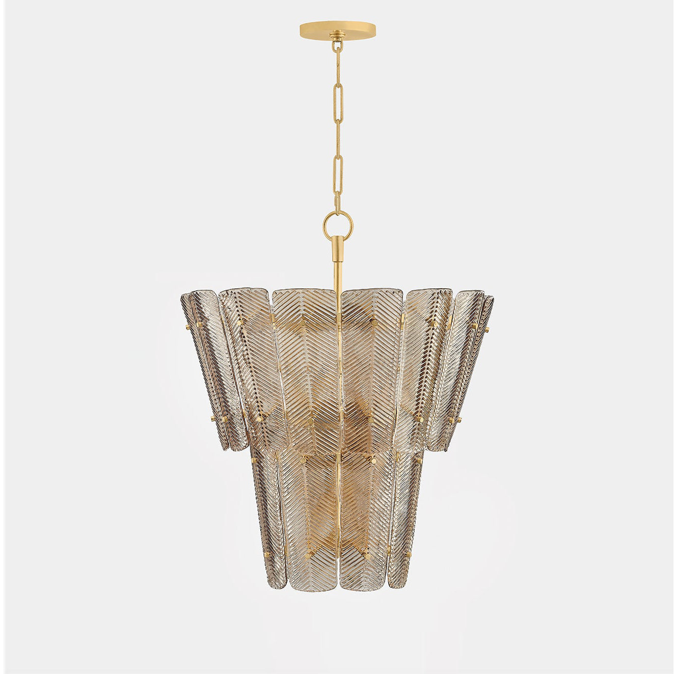Vetaemond Chandelier Steel & Cast Glass 28.75"D