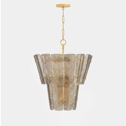 Vetaemond Chandelier Steel & Cast Glass 28.75"D