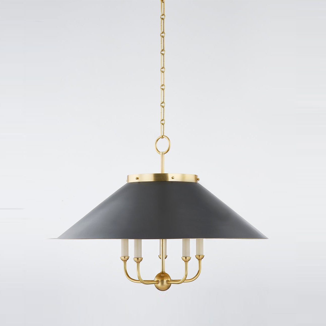 Zenolen Chandelier Brass 27.5"D