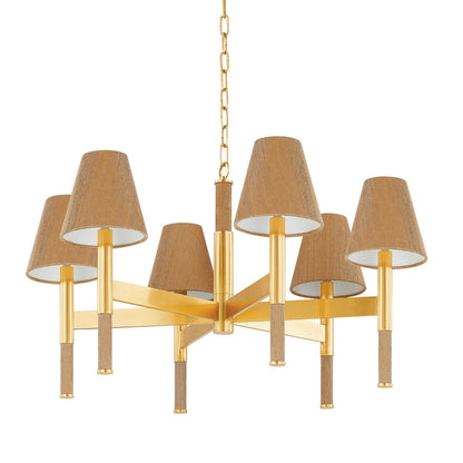 Aviilen Chandelier Steel & Natural Woven 33.5"D