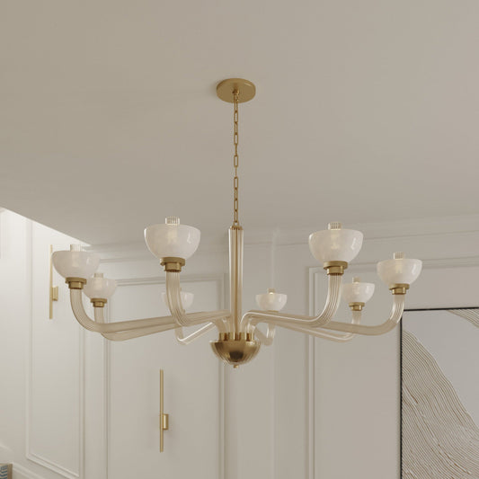 Lunionus Lawrence Chandelier Glass & Metal 48.5"D