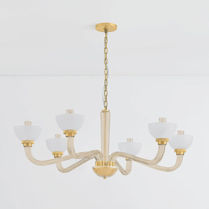 Lunionus Lawrence Chandelier Glass & Metal 48.5"D