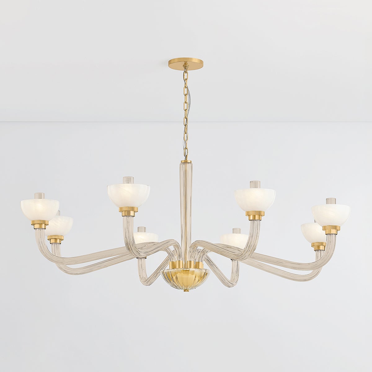 Lunionus Lawrence Chandelier Glass & Metal 48.5"D