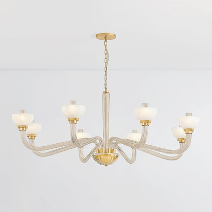 Lunionus Lawrence Chandelier Glass & Metal 48.5"D