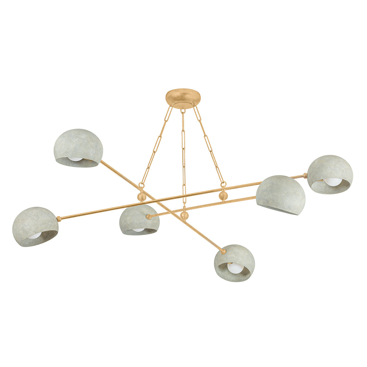 Marolen Chandelier Iron & Limewash Plaster 52"W x 19.25"D