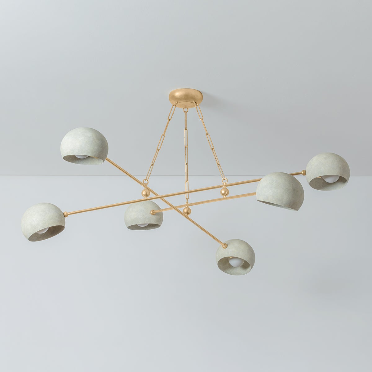Marolen Chandelier Iron & Limewash Plaster 52"W x 19.25"D