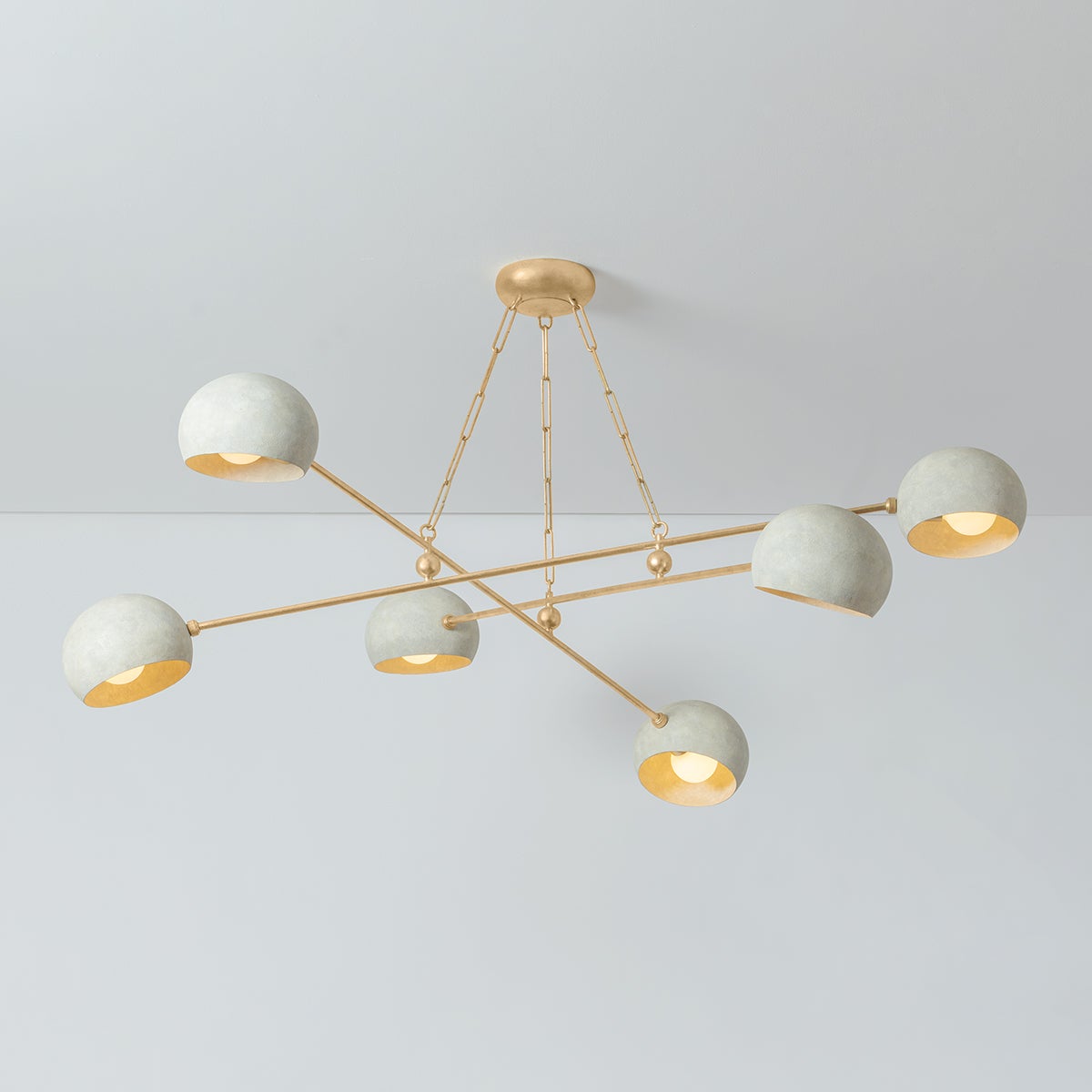Marolen Chandelier Iron & Limewash Plaster 52"W x 19.25"D