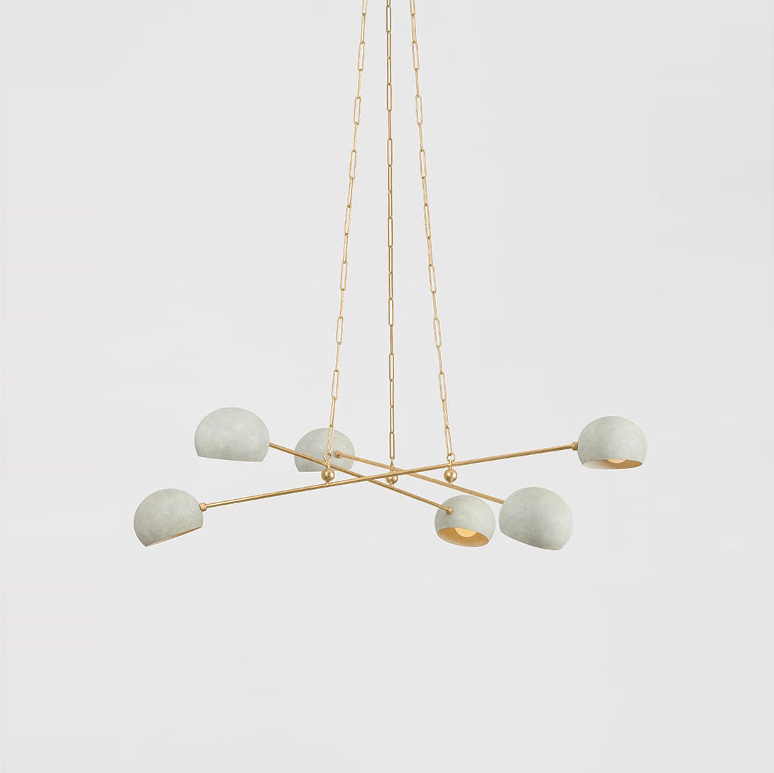 Marolen Chandelier Iron & Limewash Plaster 52"W x 19.25"D