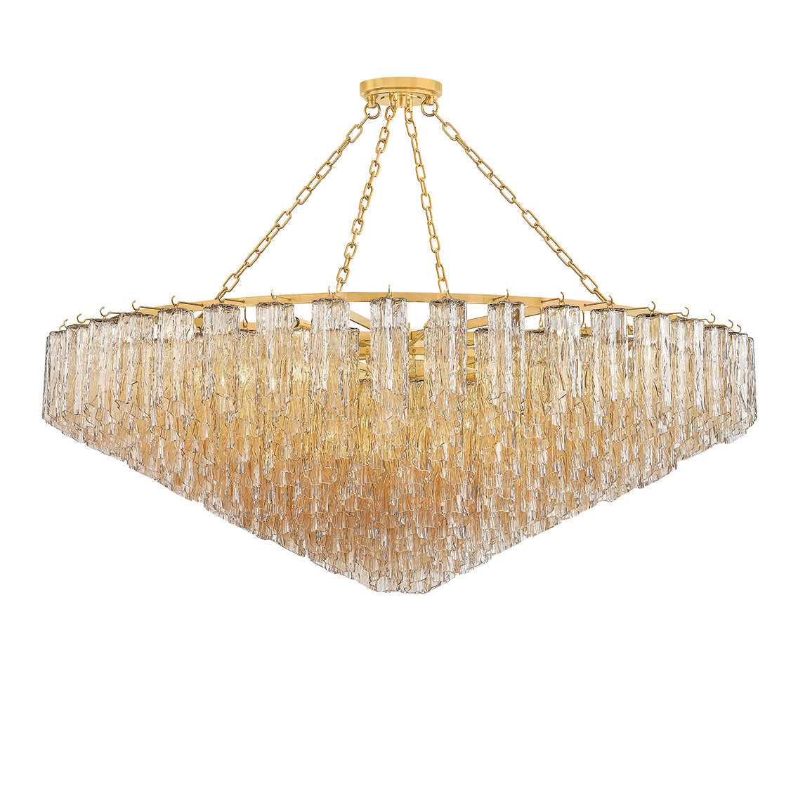 Noryrion Chandelier Steel & Glass 33"D