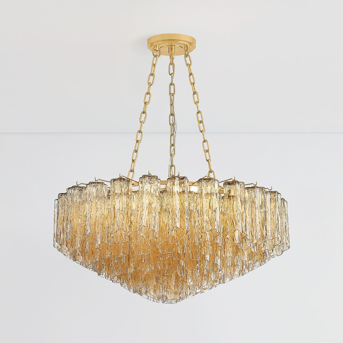 Noryrion Chandelier Steel & Glass 33"D