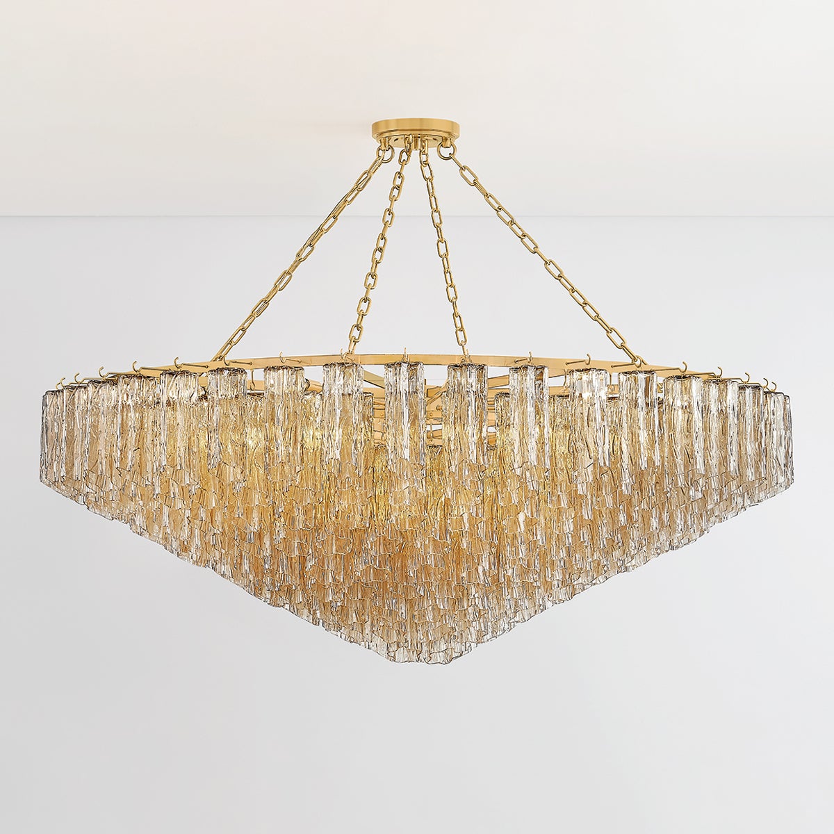 Noryrion Chandelier Steel & Glass 33"D