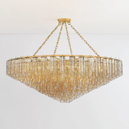 Noryrion Chandelier Steel & Glass 33"D