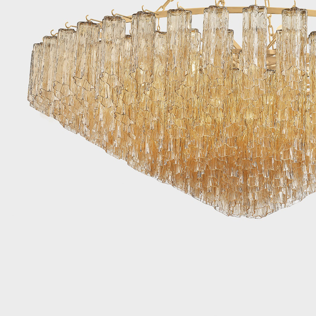 Noryrion Chandelier Steel & Glass 33"D