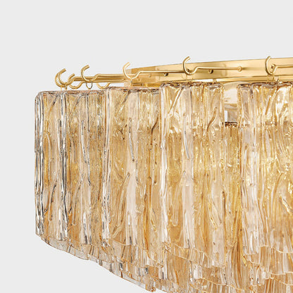 Noryrion Chandelier Steel & Glass 33"D