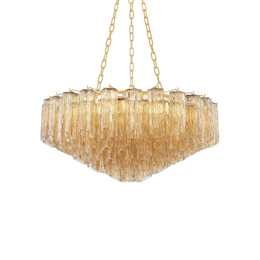 Noryrion Chandelier Steel & Glass 33"D