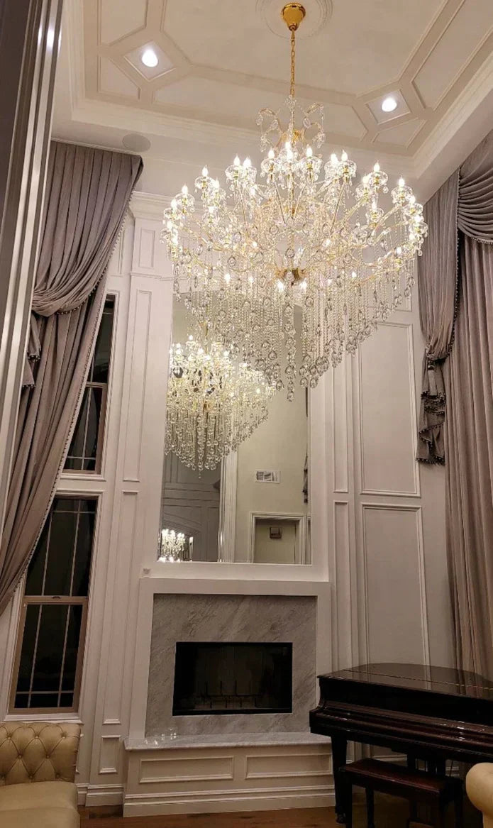 Classic Modern Multi-layers Crystal Chandelier for Staircase/Foyer/Villa - Richardrider