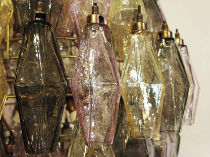Murano Chandelier – Poliedri – 140 glass – Multi