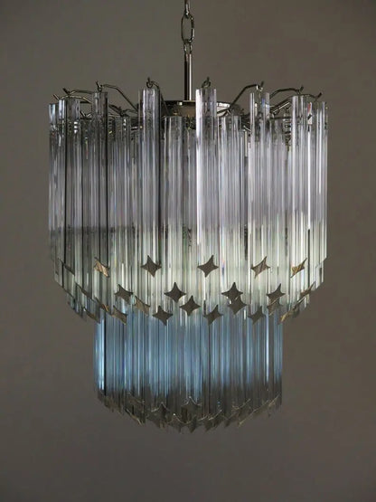 Murano Glass Chandelier – 107 prisms – Transparent