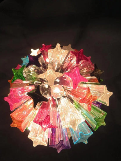 Murano Glass Chandelier – 111 prisms – Multi