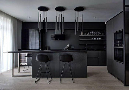 Bellini Round Metal Tubular Pendant Light Chandelier - Richardrider