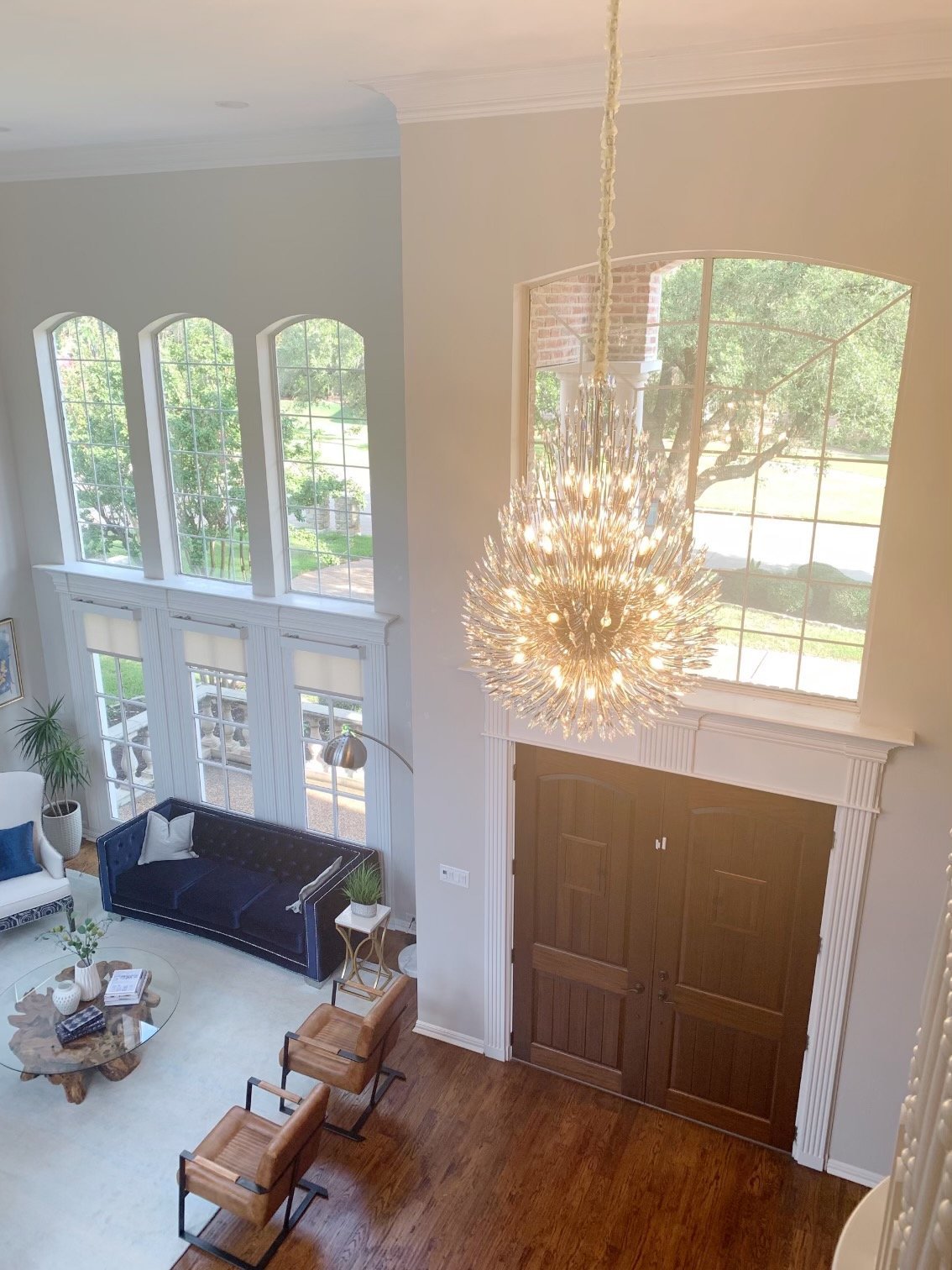 Lily Starburst Crystal Sputnik Chandelier 43"W - Richardrider