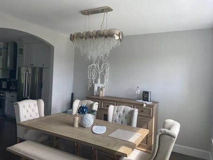 Amadeo Oval Brass Crystal Chandelier - Richardrider