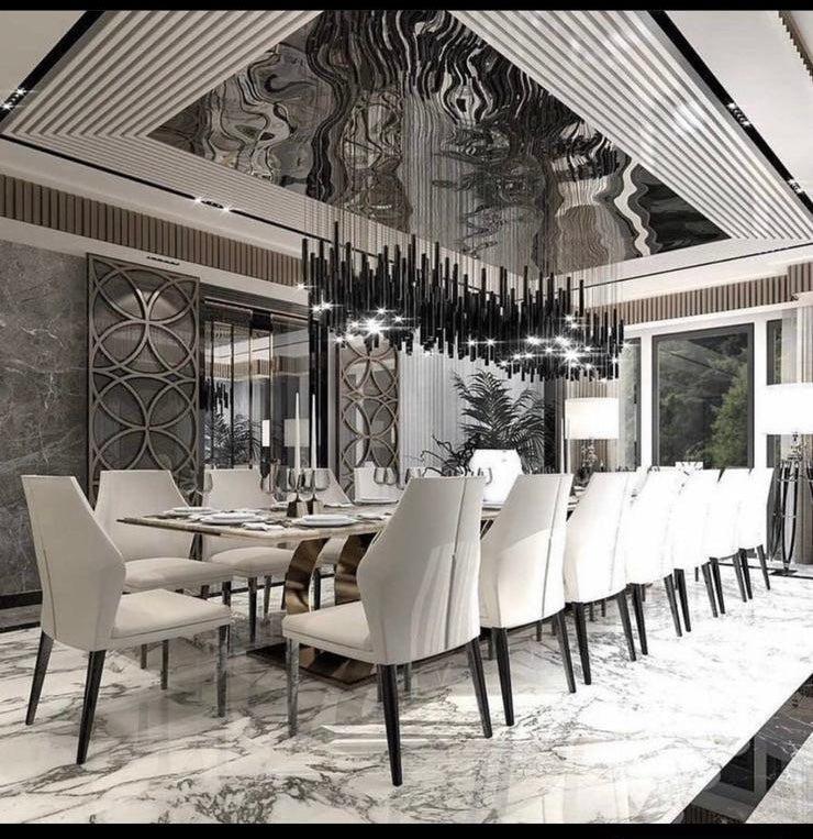 Bellini Rectangular Tubular Pendant Light Chandelier - Richardrider