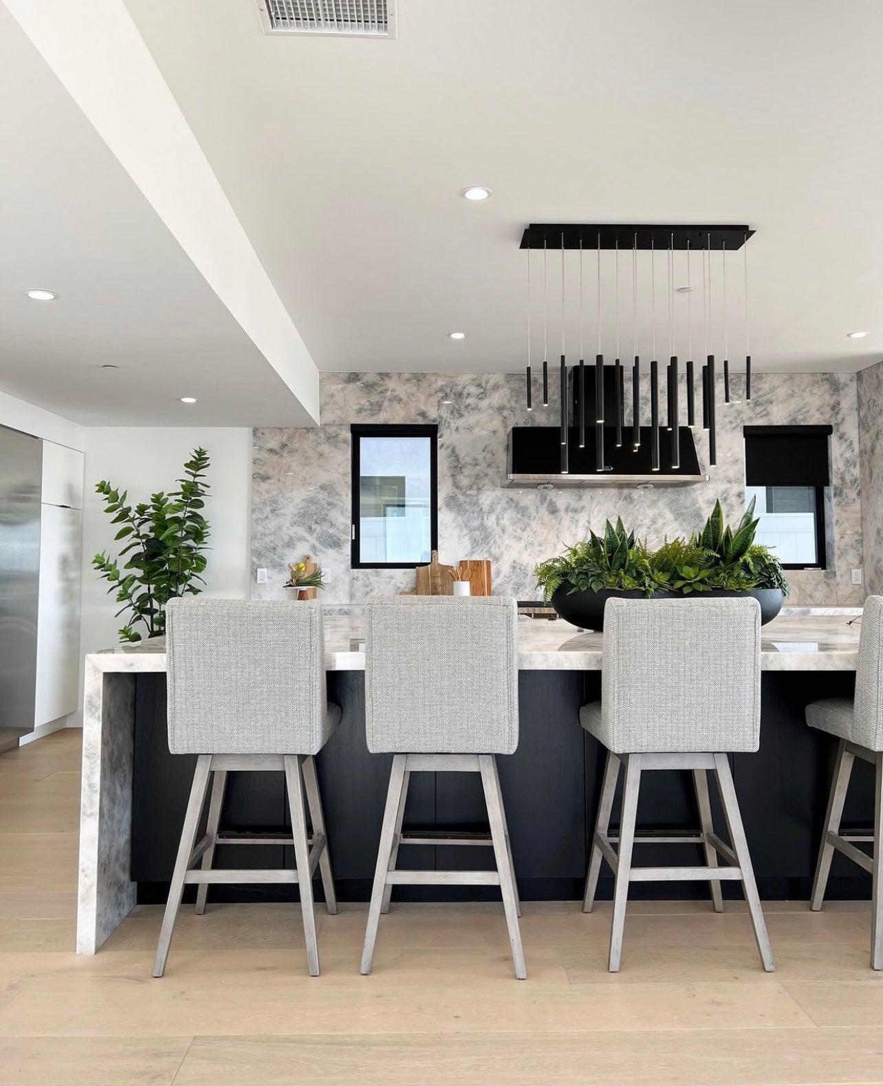Bellini Rectangular Tubular Pendant Light Chandelier - Richardrider