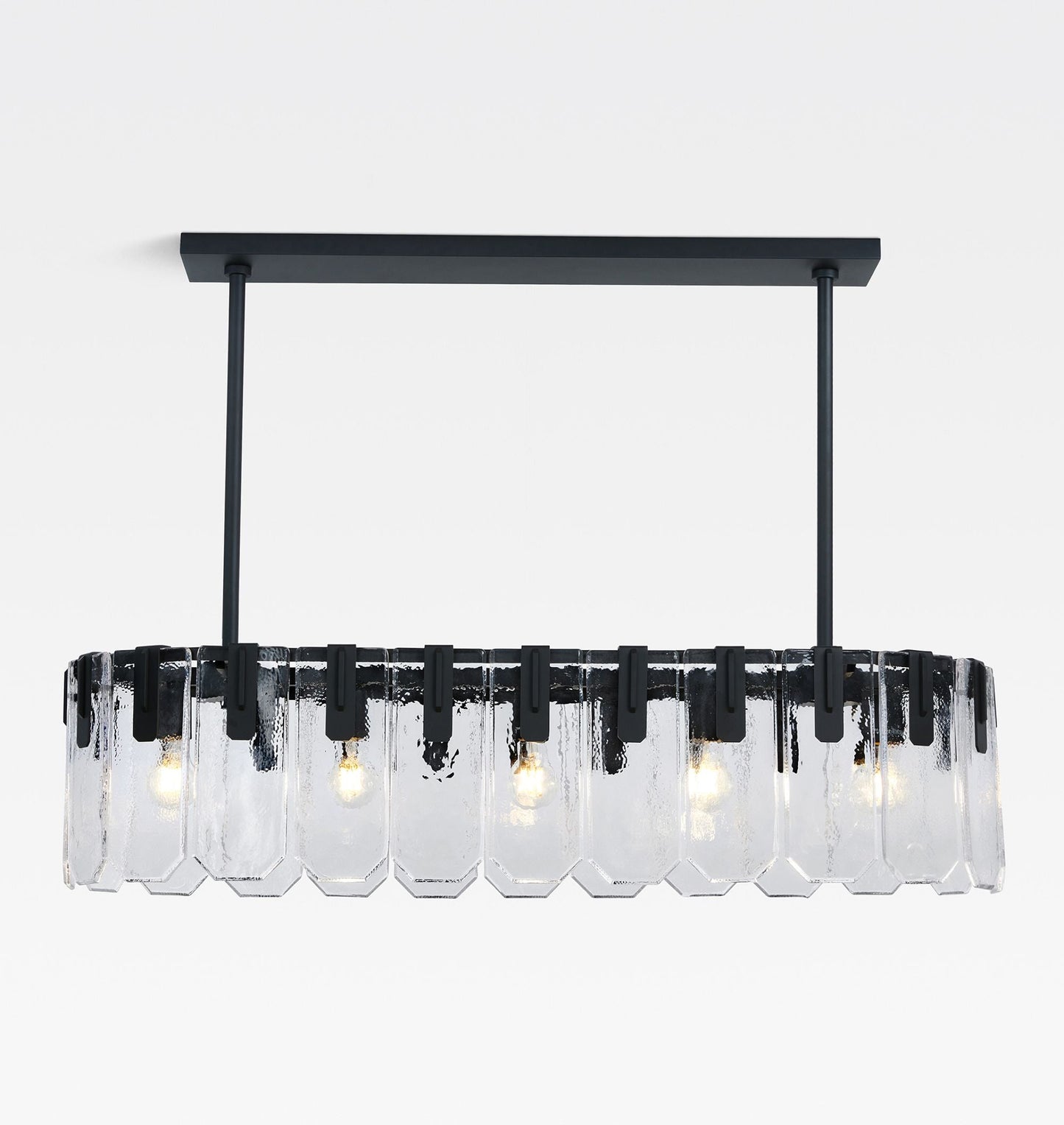 Nadia Glass Linear Chandelier 42" Width