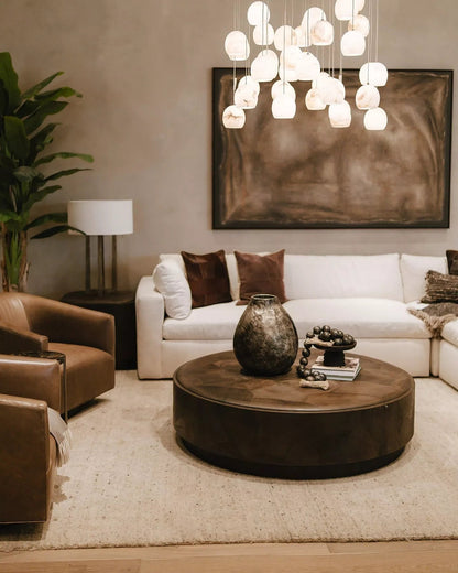 Arica Alabaster Round Chandelier