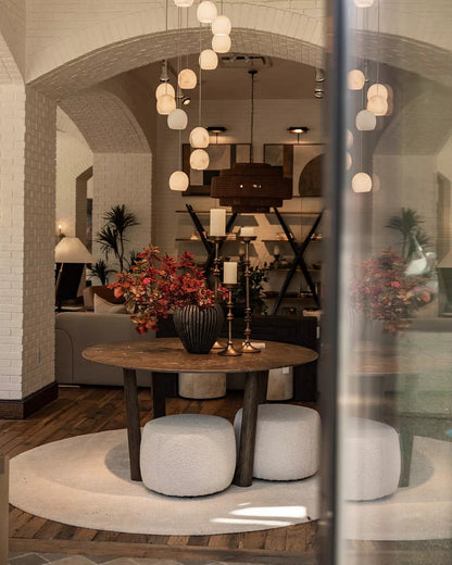 Arica Alabaster Round Chandelier