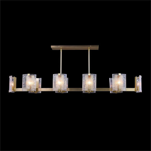 Claritas Ten-Light Horizontal Chandelier, Brass - Richardrider