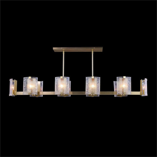 Claritas Ten-Light Horizontal Chandelier, Brass - Richardrider