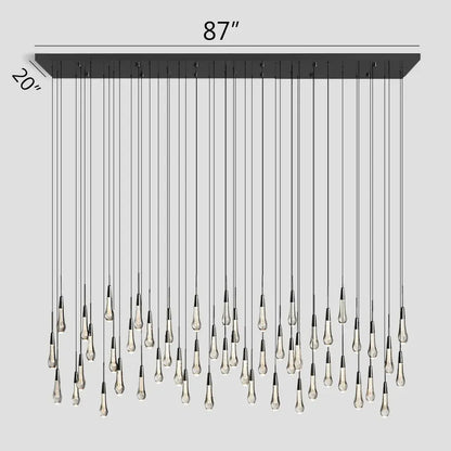 Soltaire Crystal Linear Chandelier 37" 50" 60" 70" 87" 120"W