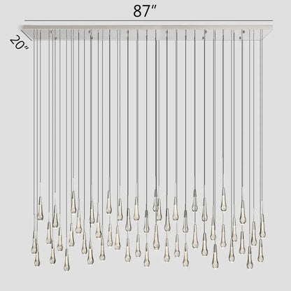 Soltaire Crystal Linear Chandelier 37" 50" 60" 70" 87" 120"W