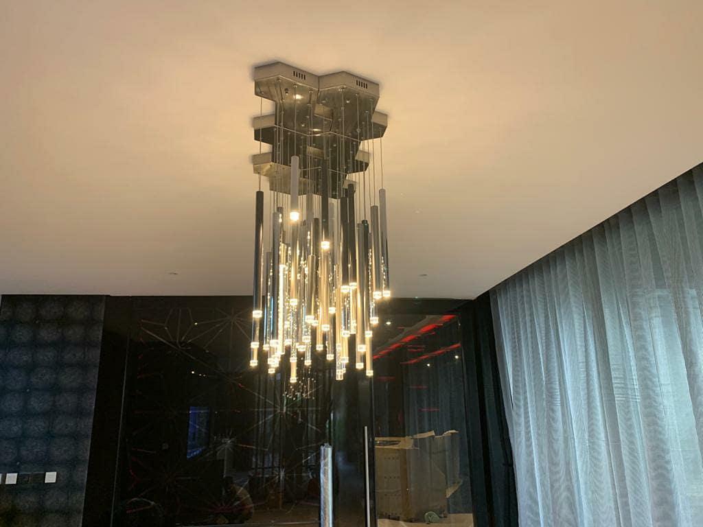 Bellini Square Tubular Pendant Light Chandelier - Richardrider