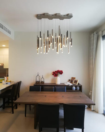 Bellini Square Tubular Pendant Light Chandelier - Richardrider
