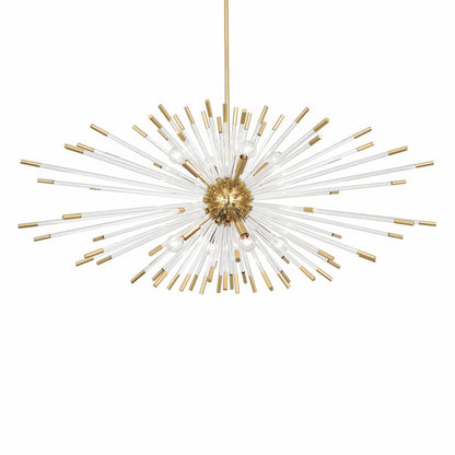 Norelune Chandelier Clear Acrylic Rods With Matching Metal Tips 45.75"D