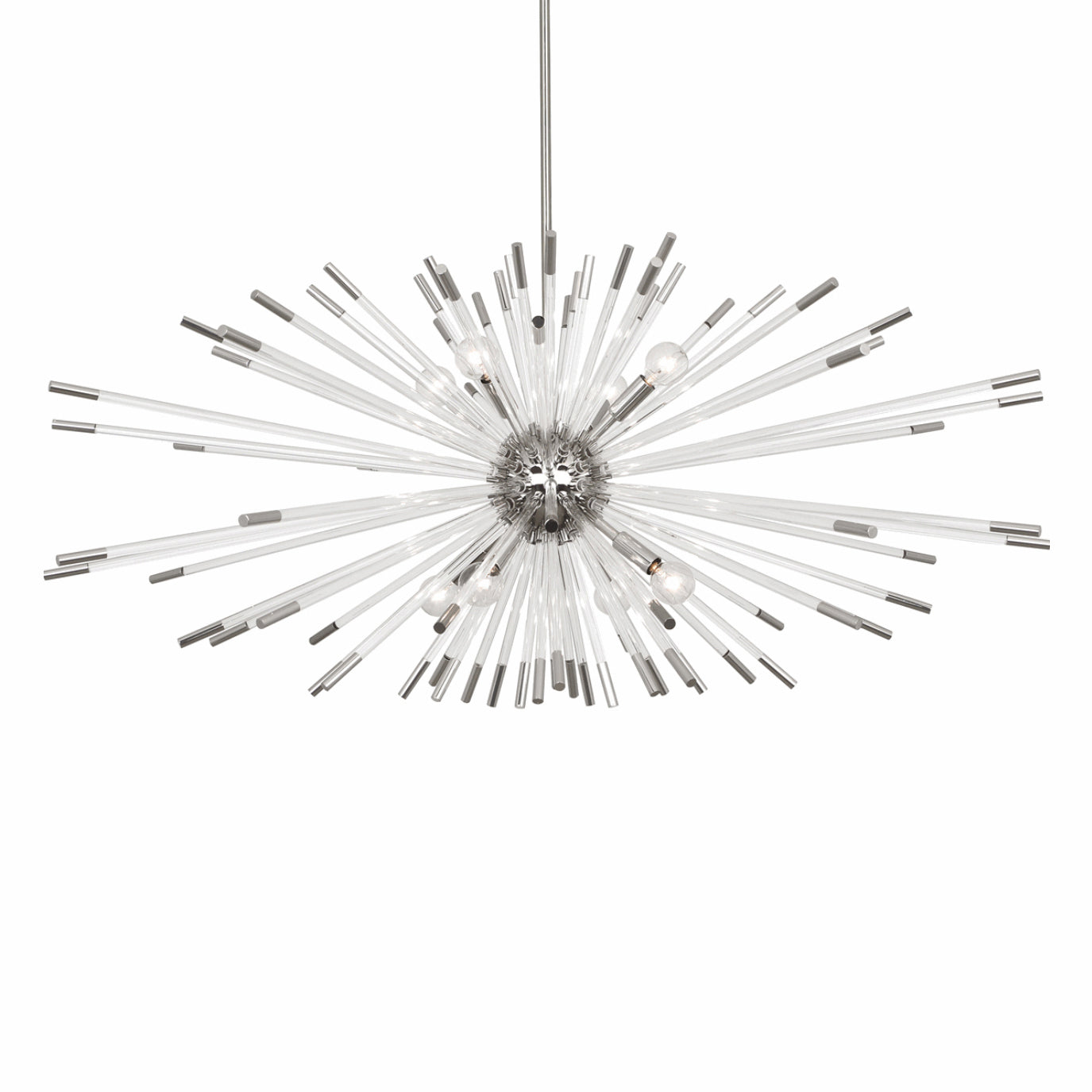 Norelune Chandelier Clear Acrylic Rods With Matching Metal Tips 45.75"D