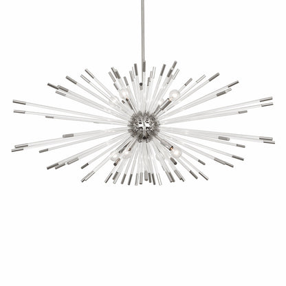Norelune Chandelier Clear Acrylic Rods With Matching Metal Tips 45.75"D