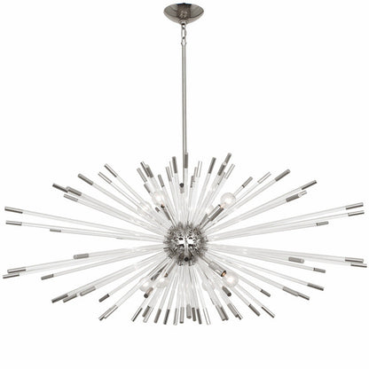 Norelune Chandelier Clear Acrylic Rods With Matching Metal Tips 45.75"D