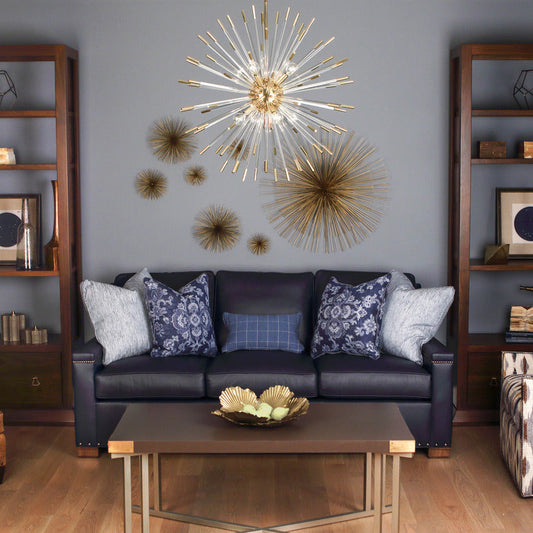 Norelune Chandelier Clear Acrylic Rods With Matching Metal Tips 45.75"D