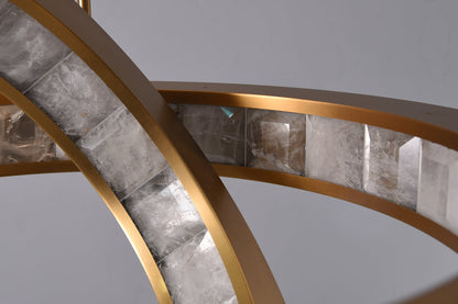 Rolantis -I Rock Crystal Pendant Brass - Richardrider