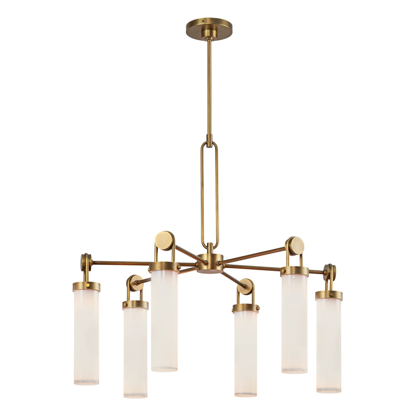 Zeniovaro Chandelier Steel & Glass 32.1"D