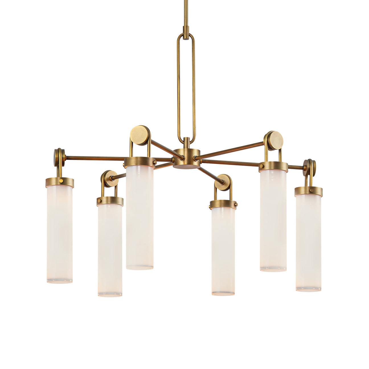 Zeniovaro Chandelier Steel & Glass 32.1"D