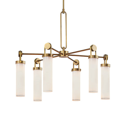 Zeniovaro Chandelier Steel & Glass 32.1"D