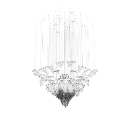 Veraenus Chandelier Hand-blown Bohemian Crystal Glass 39.4"D
